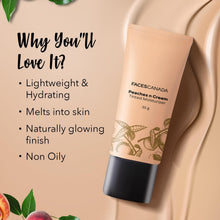 Honey beige tinted moisturizer tube with botanical print, 35 g