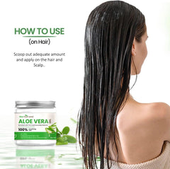 Attar Ayurveda Natural Aloe Vera Gel for Face, Skin & Hair – With Vitamin E & Cucumber Extracts, Non-Sticky, Paraben & Silicone Free, 200 ml