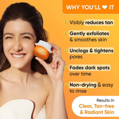 Dot & Key Mango Detan Tan Removal Clay Mask – With Glycolic & Lactic Acid, Fresh Juicy Mango Fragrance, For All Skin Types, 70 g