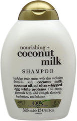 OGX Nourishing + Coconut Milk Shampoo – Nourishing Hair Care Shampoo, 385 ml
