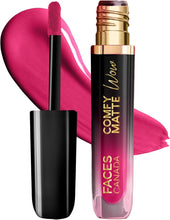FACES CANADA fuchsia matte liquid lipstick applicator bottle with open black cap