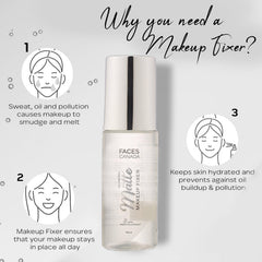 FACES CANADA Ultime Pro Matte Makeup Fixer – Long-Lasting Makeup Setting Spray, Oil Control, Hydrating & Refreshing, Non-Drying Matte Finish, 100 ml