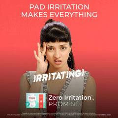 Nua Cotton Sanitary Pads for Women – Unscented, Leakproof & Soft, Designed for Heavy Flow, 30 Pads