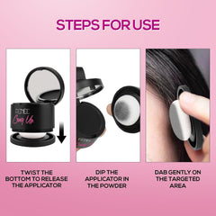 RENEE Cover-Up Hair Powder – Black, Instantly Covers Grey Roots & Bald Spots, Highly Pigmented, Fuller & Denser-Looking Hair, Long-Lasting Matte Finish, 4 g