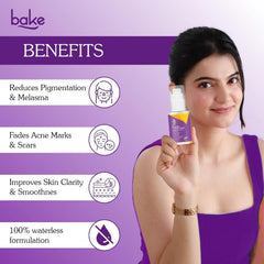 BAKE 2% Kojic Acid Face Serum with 5% Niacinamide & 2% Glycolic Acid – Pigmentation, Dark Spot & Tan Care – 30ml