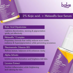BAKE 2% Kojic Acid Face Serum with 5% Niacinamide & 2% Glycolic Acid – Pigmentation, Dark Spot & Tan Care – 30ml