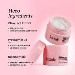 Foxtale Skin Repair Cream with Olive Leaf Extract, Provitamin B5 & Niacinamide – For Dry & Sensitive Skin – 50g