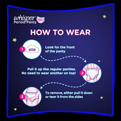 Super Absorbent Period Panty M-L – 12 Pants | 360° Leakage Protection for Heavy Flow | Panty-Like Fit | Full Back Coverage | Heavy Gush Absorption | Silky Soft & Comfortable