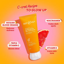 Dot & Key vitamin C+E gel face wash tube with citrus wedges in view