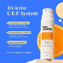 little extra Rice Berry Vitamin C face serum bottle, white with orange label, 30 ml