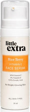 little extra Rice Berry Vitamin C face serum, 30 ml white bottle with orange label