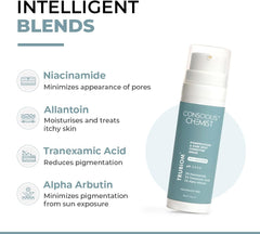 Conscious Chemist 5% Niacinamide Face Serum with Alpha Arbutin & Tranexamic Acid – Pigmentation, Dark Spot & Uneven Skin Care – 30ml