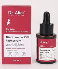 Dr. Alies Professional 15% Niacinamide Face Serum with Hyaluronic Acid & Zinc PCA – Acne Marks, Blemish & Oil Control Care – 30ml