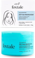 Foxtale Oil-Free Gel Moisturizer for Face with Hyaluronic Acid, Niacinamide, Betaine & Marine Algae – Lightweight Hydration for Oily & Acne-Prone Skin – 100g