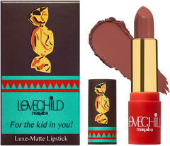 LoveChild Masaba - Caramel - Luxe Matte Lipstick, Moisturising, Long lasting, Finish, Bullet Matte Pink Nude Lipstick, 4ML