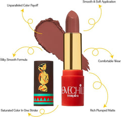 LoveChild Masaba - Caramel - Luxe Matte Lipstick, Moisturising, Long lasting, Finish, Bullet Matte Pink Nude Lipstick, 4ML