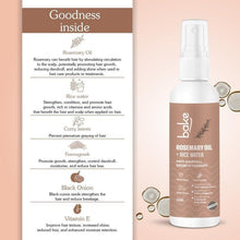 BAKE rosemary oil + rice water anti-hairfall hair growth serum spray bottle