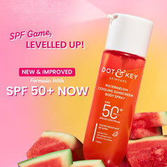 Dot & Key Watermelon Cooling Sunscreen Body Spray SPF 40 PA+++ – 110ml | Broad Spectrum UV Protection | Alcohol-Free | Non-Greasy & Non-Sticky | For Men & Women | All Skin Types