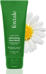 Foxtale Refreshing Face Wash with Niacinamide | Deep Cleansing, Hydrating & Brightening Cleanser | Non-Drying | All Skin Types | 100ml