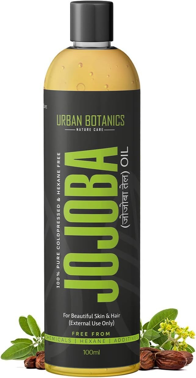 UrbanBotanics® Cold Pressed Jojoba Oil for Skin & Hair - Virgin & Unrefined - 100ml