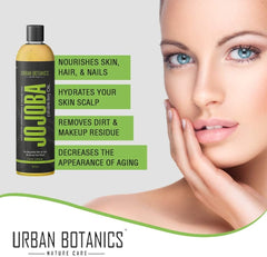UrbanBotanics® Cold Pressed Jojoba Oil for Skin & Hair - Virgin & Unrefined - 100ml
