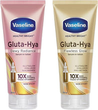 Vaseline Gluta-Hya serum-in-lotion tubes: Dewy Radiance pink & Flawless Glow gold, 200ml
