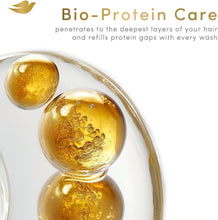 Golden oil droplets for Dove bio-protein care hair treatment, glossy spheres