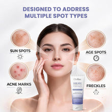 Charwee dark spot corrector tube with facial application on smooth skin