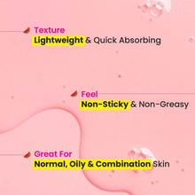 Watermelon 10% glycolic acid facial serum texture illustration, lightweight and non-sticky