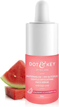 Watermelon glycolic acid gentle face serum bottle with dropper, 30 ml
