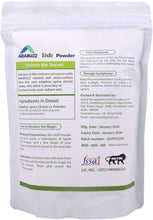 White pouch of sidr leaf powder with label panel, for hair and skin care