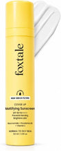 Foxtale matte sunscreen SPF 70+ PA++++ yellow pump bottle