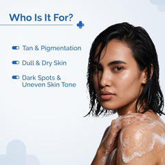 غسول الجسم ديرما كو (The Derma Co.) بتركيز 1% حمض الكوجيك للتفتيح اليومي مع ألفا أربوتين وبنتافيتين | منظف للجسم للبقع الداكنة وآثار حب الشباب وتوحيد لون البشرة | مرطب ومنعم | 250 مل