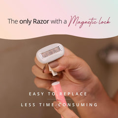 Carmesi Body Razor Swing – 2-Way Pivot Razor for Smooth, Comfortable Hair Removal with Aloe Vera & Vitamin E – Refill Pack