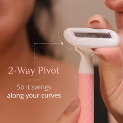 Carmesi Body Razor Swing – 2-Way Pivot Razor for Smooth, Comfortable Hair Removal with Aloe Vera & Vitamin E – Refill Pack