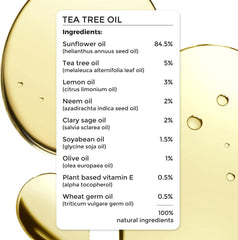 Brillare 5% Tea Tree Oil for Dandruff & Itchy Scalp – Natural Anti-Dandruff Hair Oil with Tea Tree, Lemon & Neem – Deep Cleansing Scalp Care
