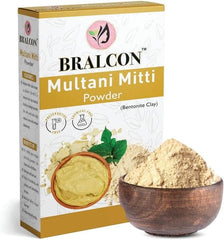 Bralcon Activated Charcoal, Chandan, Orange Peel & Multani Mitti Powder Combo – 400g (100g x 4) – Face Pack & Skin Care Powders