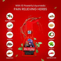 Dr.Ortho Ayurvedic Strong Oil 120ml – Ayurvedic Massage Oil for Joint, Knee, Neck, Back & Shoulder Care