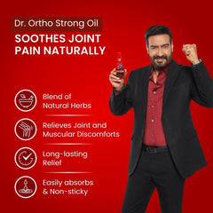 Dr.Ortho Ayurvedic Strong Oil 120ml – Ayurvedic Massage Oil for Joint, Knee, Neck, Back & Shoulder Care