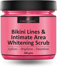 Park Daniel Bikini Lines & Intimate Area Whitening Scrub jar with black lid