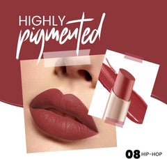 MARS Creamy Matte Long Lasting Lipstick for Women – Smooth, Lightweight & Highly Pigmented Formula – Single Swipe Application – Shade 08 Hip-Hop – 3.2g