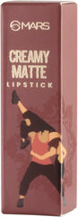 MARS Creamy Matte Long Lasting Lipstick for Women – Smooth, Lightweight & Highly Pigmented Formula – Single Swipe Application – Shade 08 Hip-Hop – 3.2g