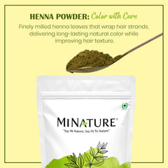 Mi Nature Pure Henna Powder (Lawsonia Inermis) 227g / 8 oz – Natural Plant-Based Hair Colouring & Conditioning Treatment – Herbal Hair Care – No Added Preservatives