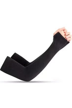 Black elbow guard with foam padding and adjustable strap