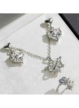 Elegant Heart Crystal Jewelry Set Silver
