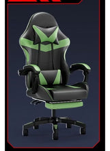 Ergonomic Gaming Chair Heavy Duty Office Throne with Headrest Armrest and Footrest Green