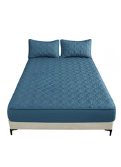 Waterproof Fitted Bedding Topper Set (150 x 200 cm) – Multi Colours with 2 Pillowcases | Mattress Protector