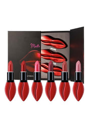 Matte Lipstick Set – Bold Colors in Lip-Shaped Tube Design