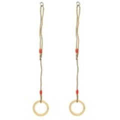 Wooden Gymnastics Rings – Adjustable Hanging Training Rings for Kids & Adults