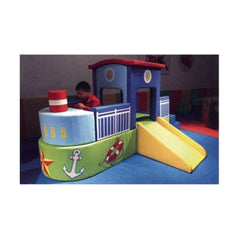 Indoor Soft Ship Shaped Playset for Kids – Climbing & Sliding Soft Play Structure (235×225×115 cm)